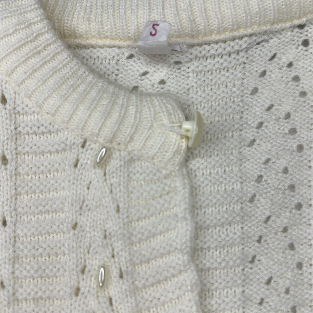 👶🏻Baby Off white Cardigan Made in Mexico Size 2 - Picture 7 of 11